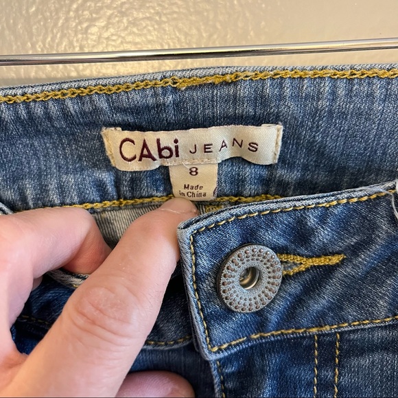CAbi Womens Light Blue Denim Cropped Zipper Ankle Size 8 Waist 30 - Picture 3 of 12
